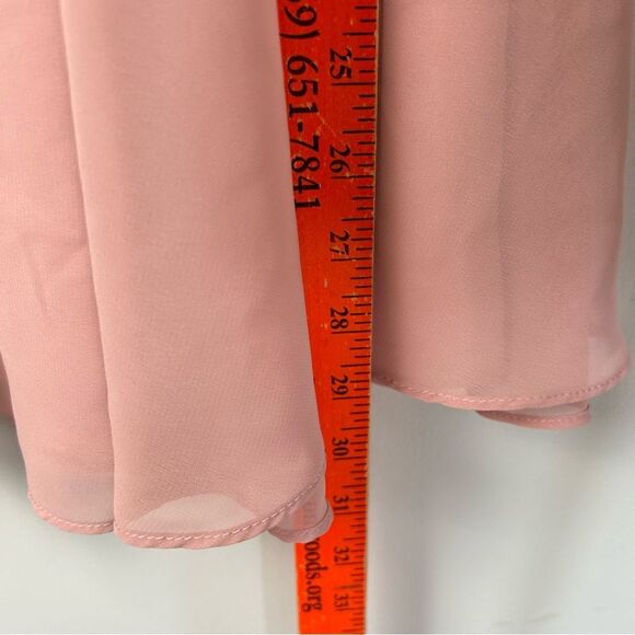 Alfred Angelo Dusty Rose One Shoulder Lined Chiffon Bridesmaid Dress Sz 10 - Picture 12 of 14